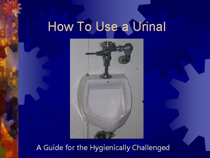 How To Use a Urinal A Guide for the Hygienically Challenged 