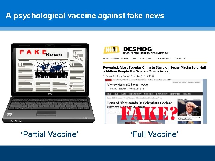 A psychological vaccine against fake news ‘Partial Vaccine’ ‘Full Vaccine’ 