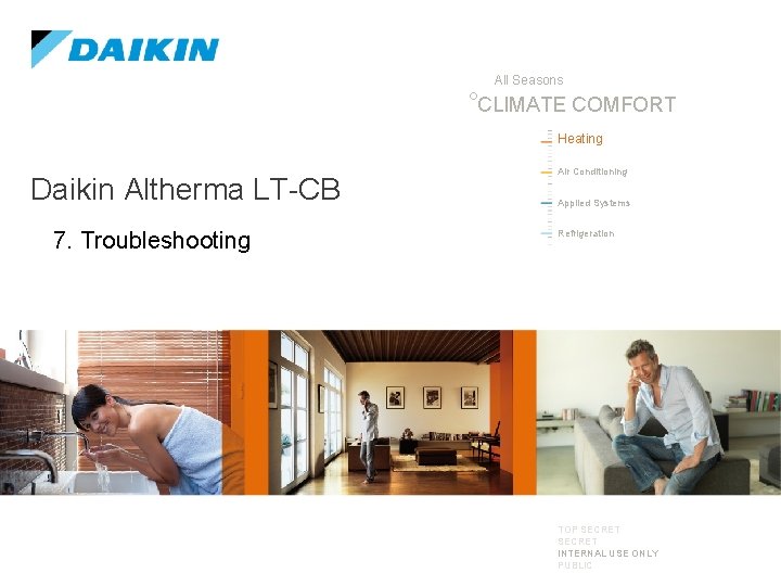 All Seasons °CLIMATE COMFORT Heating Daikin Altherma LT-CB 7. Troubleshooting Air Conditioning Applied Systems