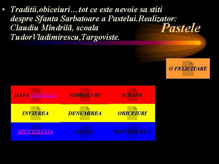  • Traditii, obiceiuri…tot ce este nevoie sa stiti despre Sfanta Sarbatoare a Pastelui.