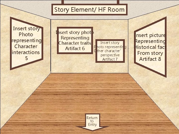 Story Element/ HF Room Insert story Photo representing Character interactions 5 Room 2 Insert