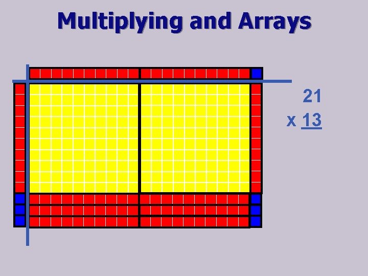 Multiplying and Arrays 21 x 13 