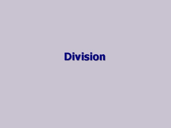 Division 