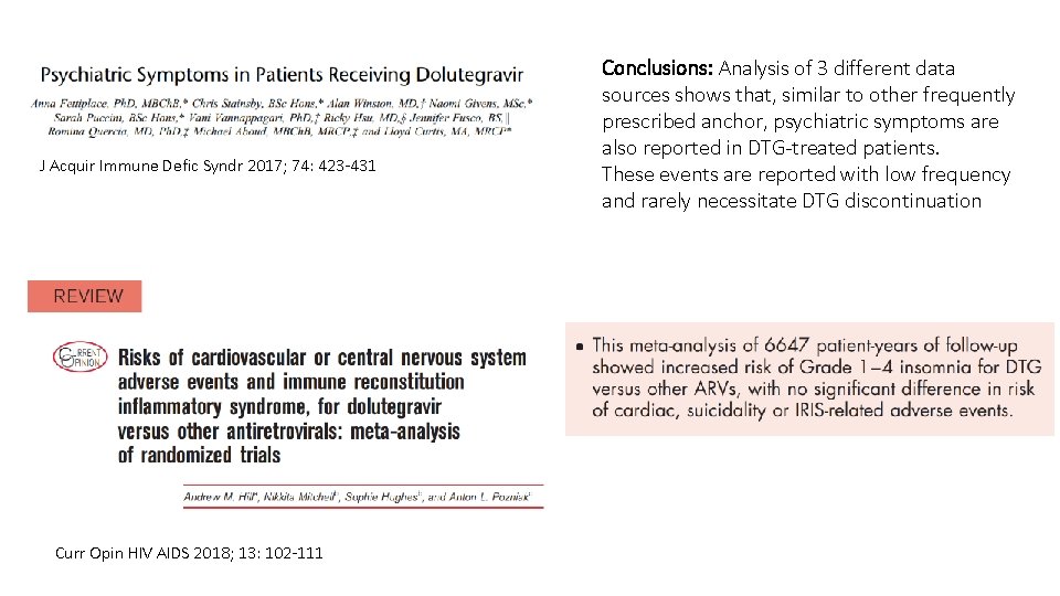 J Acquir Immune Defic Syndr 2017; 74: 423 431 Curr Opin HIV AIDS 2018;