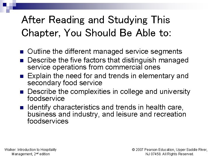 After Reading and Studying This Chapter, You Should Be Able to: n n n After Reading and Studying This Chapter, You Should Be Able to: n n n