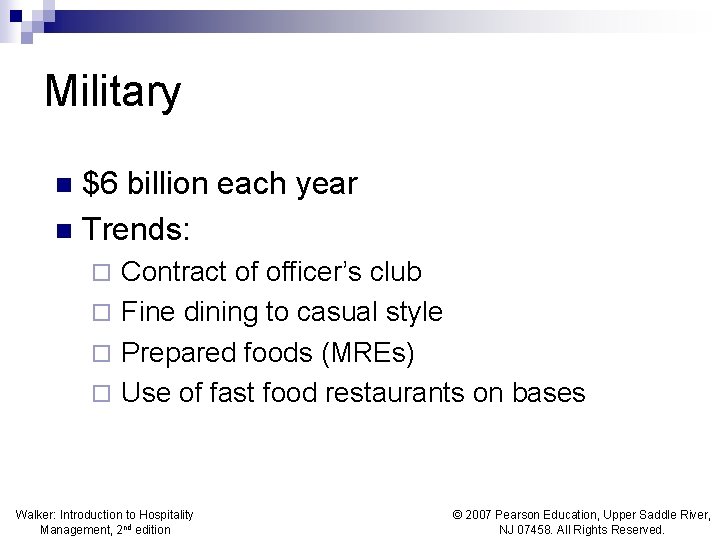 Military $6 billion each year n Trends: n Contract of officer’s club ¨ Fine Military $6 billion each year n Trends: n Contract of officer’s club ¨ Fine