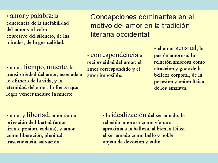  • amor y palabra: la conciencia de la inefabilidad del amor y el