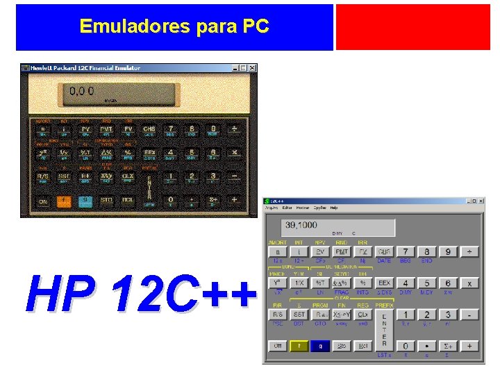 Emuladores para PC HP 12 C++ 