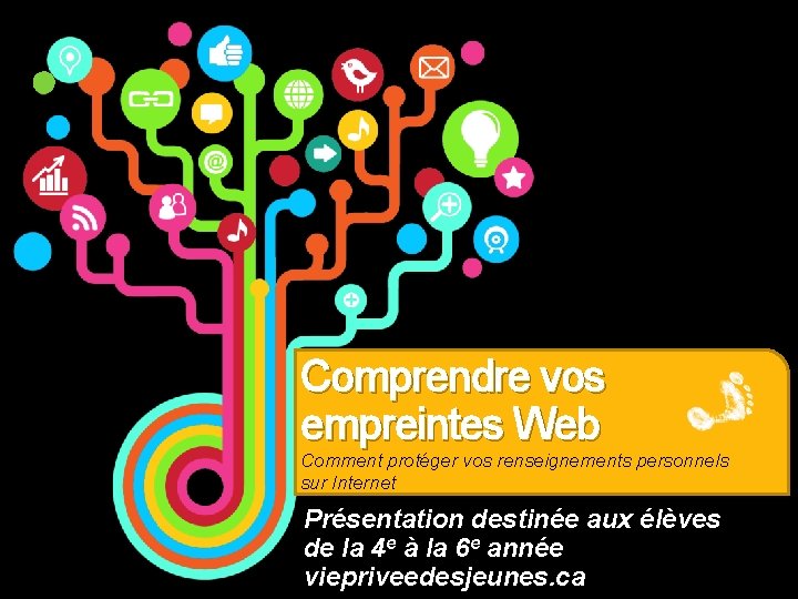 Comprendre vos empreintes Web Comment protéger vos renseignements personnels sur Internet Présentation destinée aux