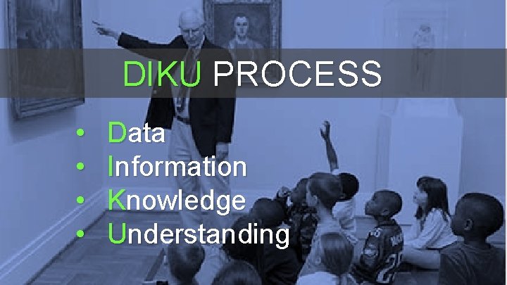 DIKU PROCESS • • Data Information Knowledge Understanding DIKU PROCESS • • Data Information Knowledge Understanding