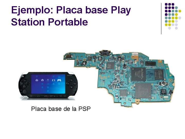 Ejemplo: Placa base Play Station Portable Placa base de la PSP 