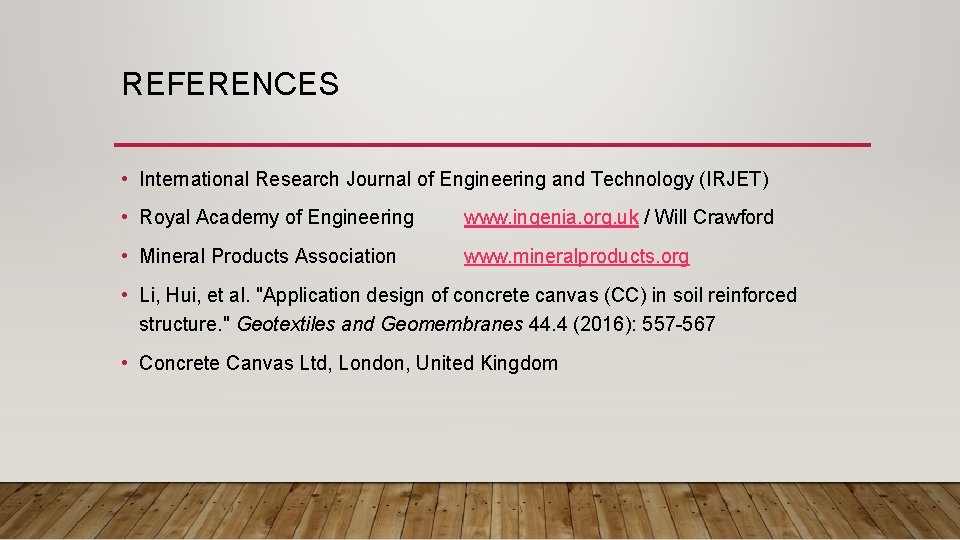 REFERENCES • International Research Journal of Engineering and Technology (IRJET) • Royal Academy of