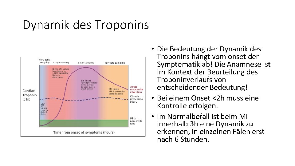 Dynamik des Troponins • Die Bedeutung der Dynamik des Troponins hängt vom onset der