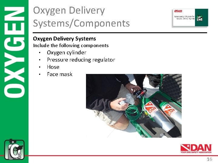 Oxygen Delivery Systems/Components Oxygen Delivery Systems Include the following components • • Oxygen cylinder