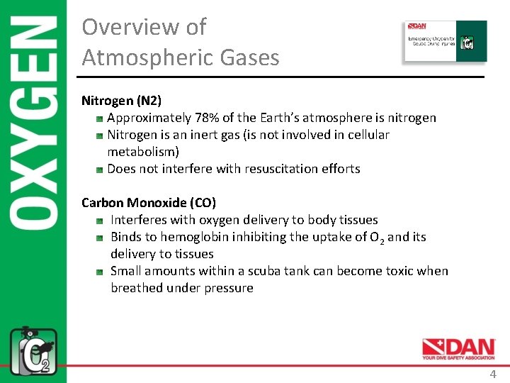 Overview of Atmospheric Gases Nitrogen (N 2) Approximately 78% of the Earth’s atmosphere is