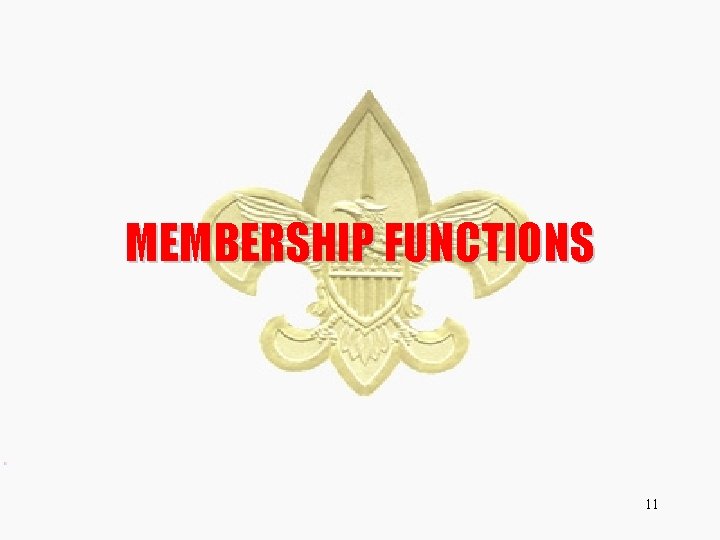 MEMBERSHIP FUNCTIONS 11 