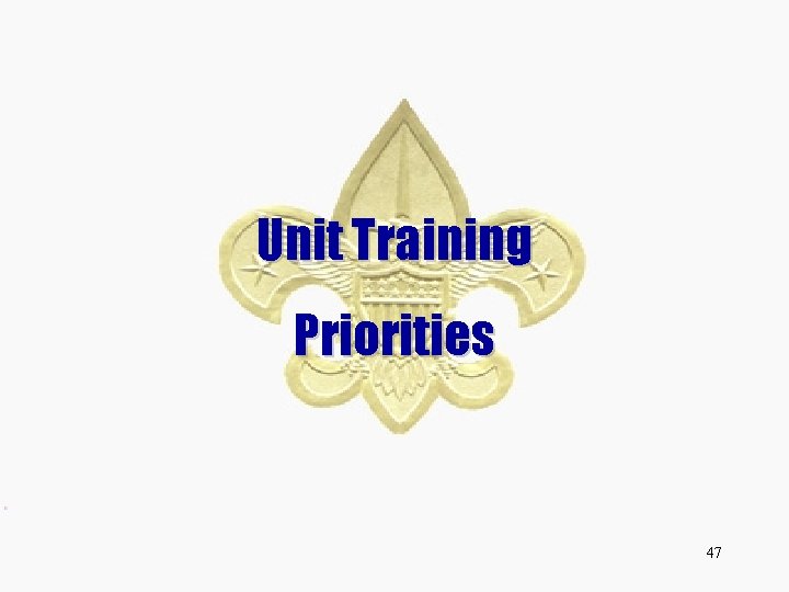 Unit Training Priorities 47 