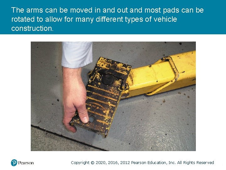 The arms can be moved in and out and most pads can be rotated