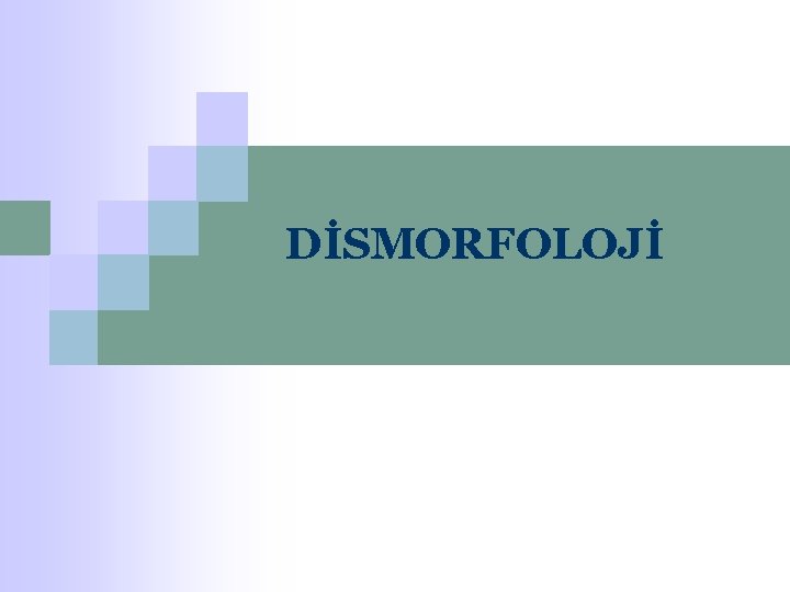 DİSMORFOLOJİ 