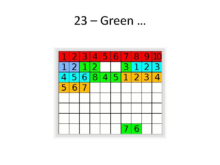 23 – Green … 