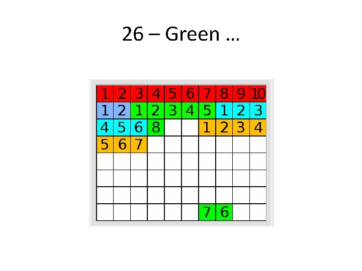 26 – Green … 