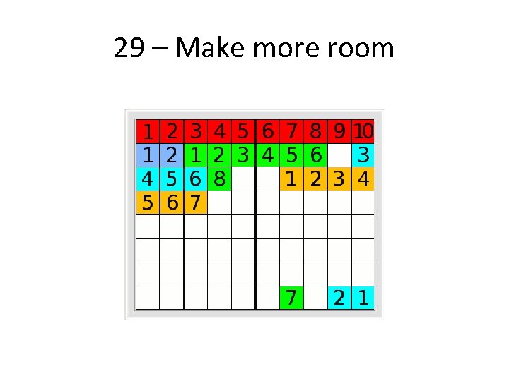 29 – Make more room 