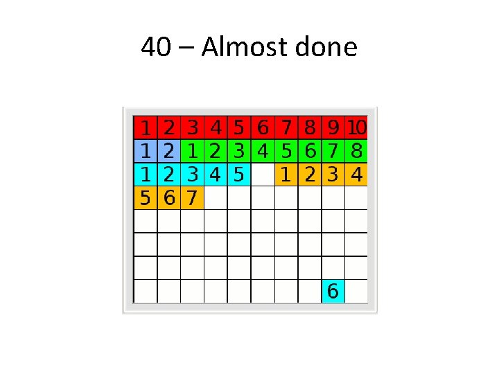 40 – Almost done 