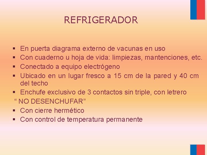 REFRIGERADOR § § En puerta diagrama externo de vacunas en uso Con cuaderno u