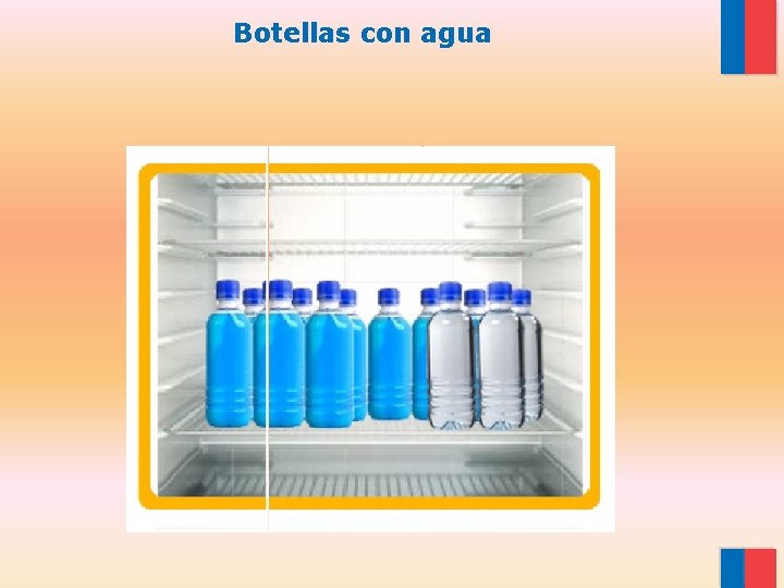 Botellas con agua 