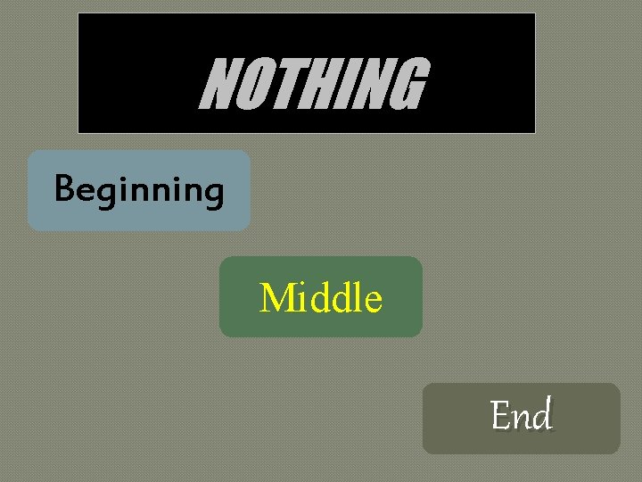 NOTHING Beginning Middle End 