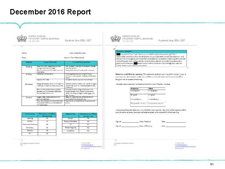 December 2016 Report 31 