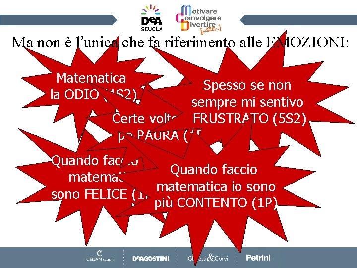 …Ma non è l’unica che fa riferimento alle EMOZIONI: Matematica la ODIO (1 S