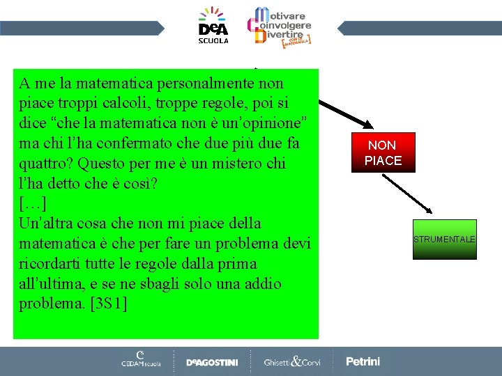 A me la matematica personalmente non piace troppi calcoli, troppe regole, poi si dice