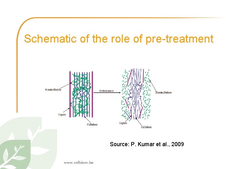 Schematic of the role of pre-treatment Source: P. Kumar et al. , 2009 
