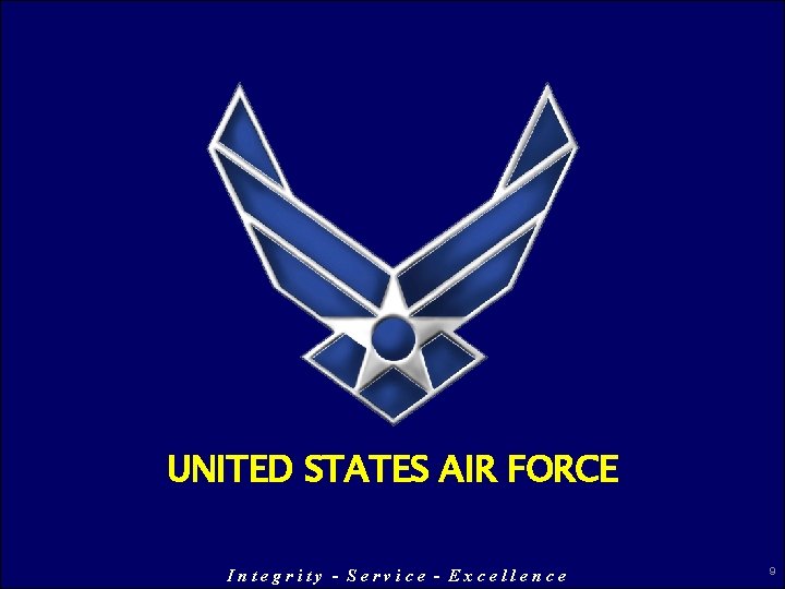 UNITED STATES AIR FORCE II nn tt ee gg rr ii tt yy --