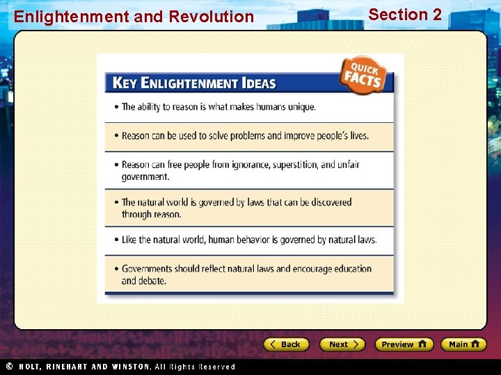 Enlightenment and Revolution Section 2 