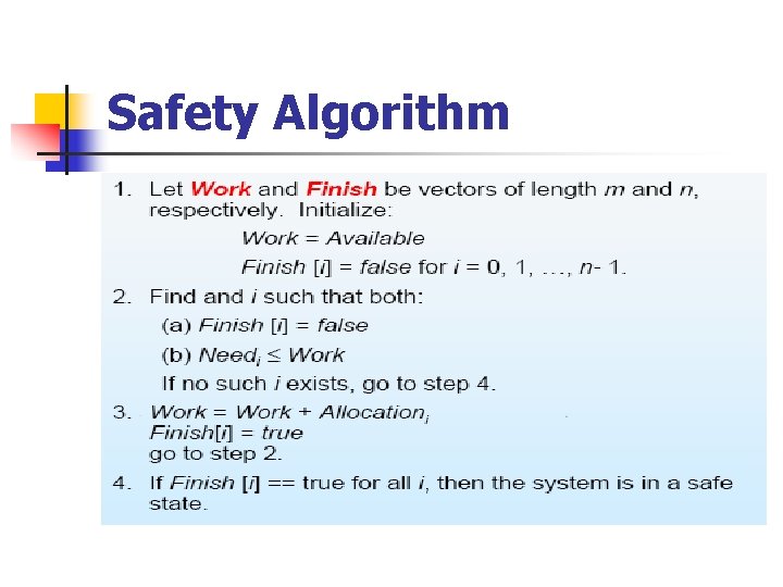 Safety Algorithm 