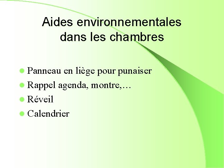 Aides environnementales dans les chambres l Panneau en liège pour punaiser l Rappel agenda,