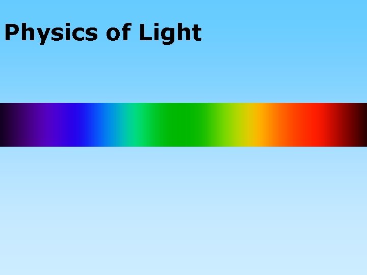 Physics of Light 