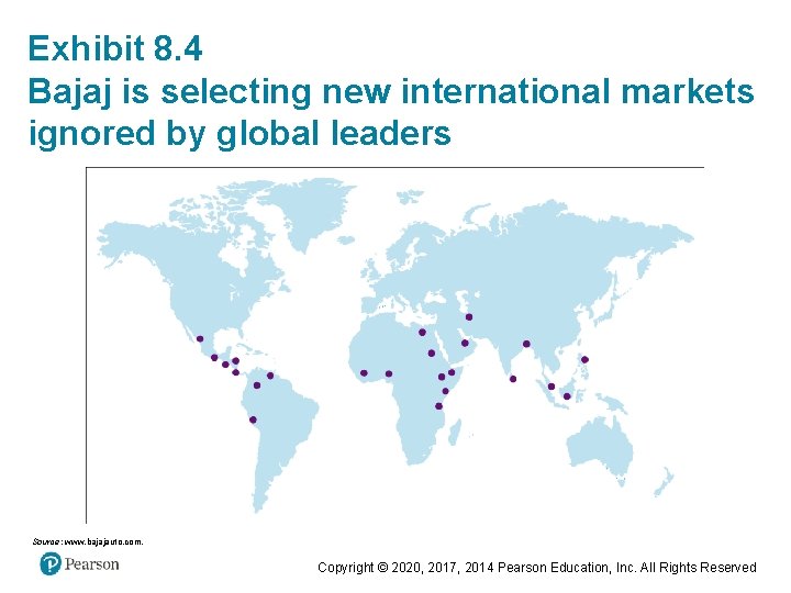Exhibit 8. 4 Bajaj is selecting new international markets ignored by global leaders Source: