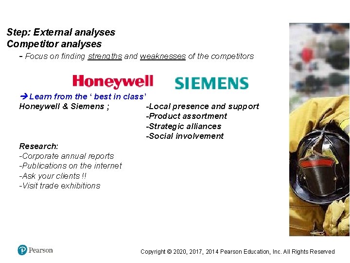Project approach Step: External analyses Competitor analyses - Focus on finding strengths and weaknesses