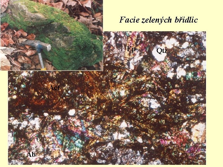 Facie zelených břidlic Ep Act Ab Qtz 