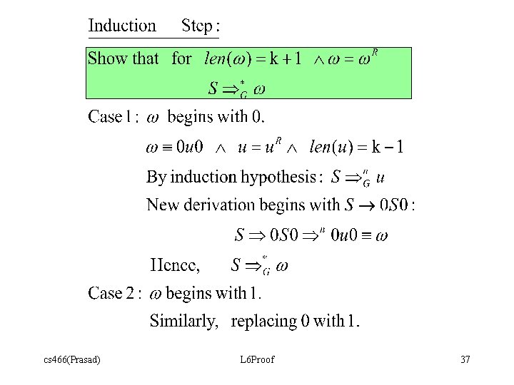 cs 466(Prasad) L 6 Proof 37 cs 466(Prasad) L 6 Proof 37