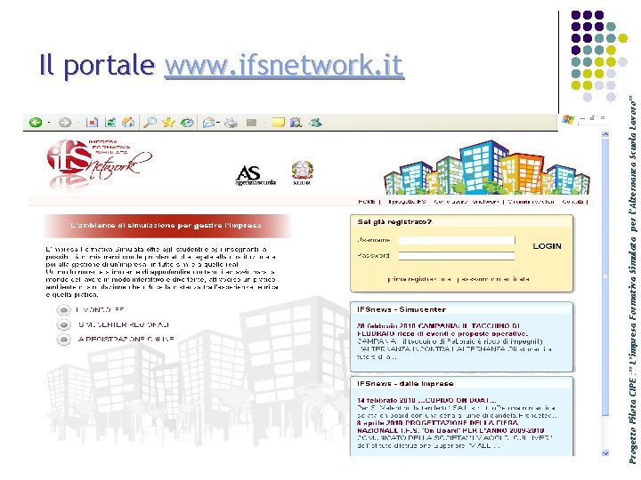 Progetto Pilota CIPE : ” L’impresa Formativa Simulata per l’Alternanza Scuola Lavoro” Il portale