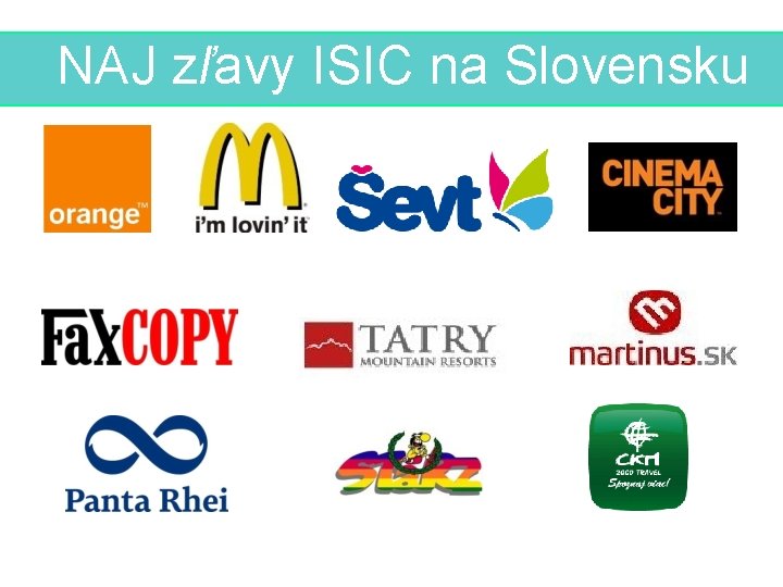 NAJ zľavy ISIC na Slovensku 