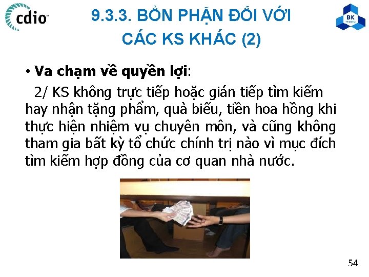 9. 3. 3. BỔN PHẬN ĐỐI VỚI CÁC KS KHÁC (2) • Va chạm