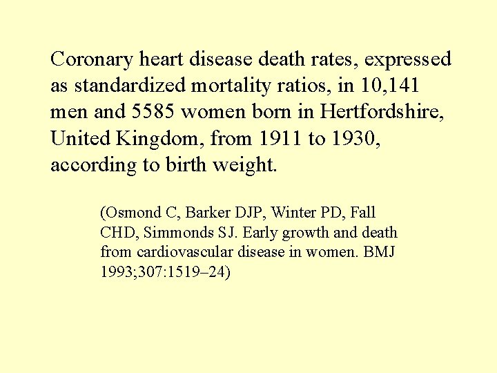 Coronary heart disease death rates, expressed as standardized mortality ratios, in 10, 141 men