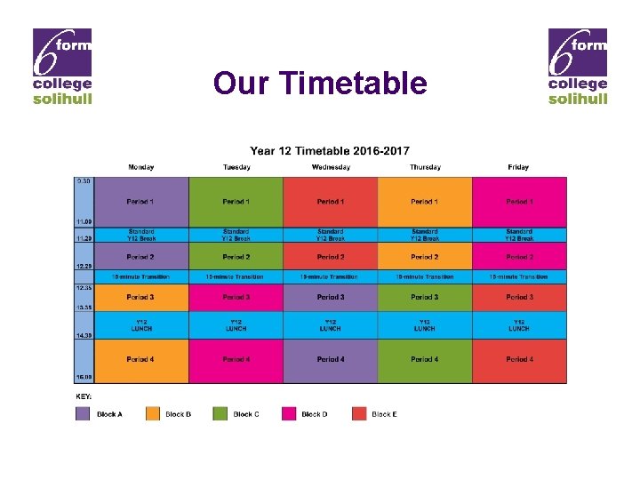 Our Timetable 