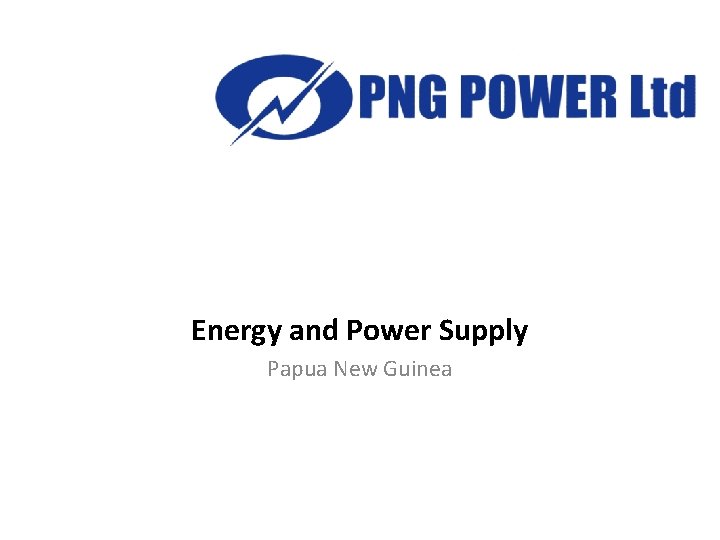 Energy and Power Supply Papua New Guinea 