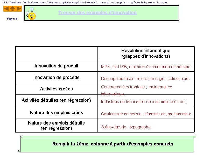 SES –Terminale : Les fondamentaux - Croissance, capital et progrès technique Accumulation du capital,